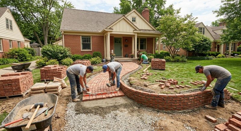 Brick Walkway Installation in Boston, MA